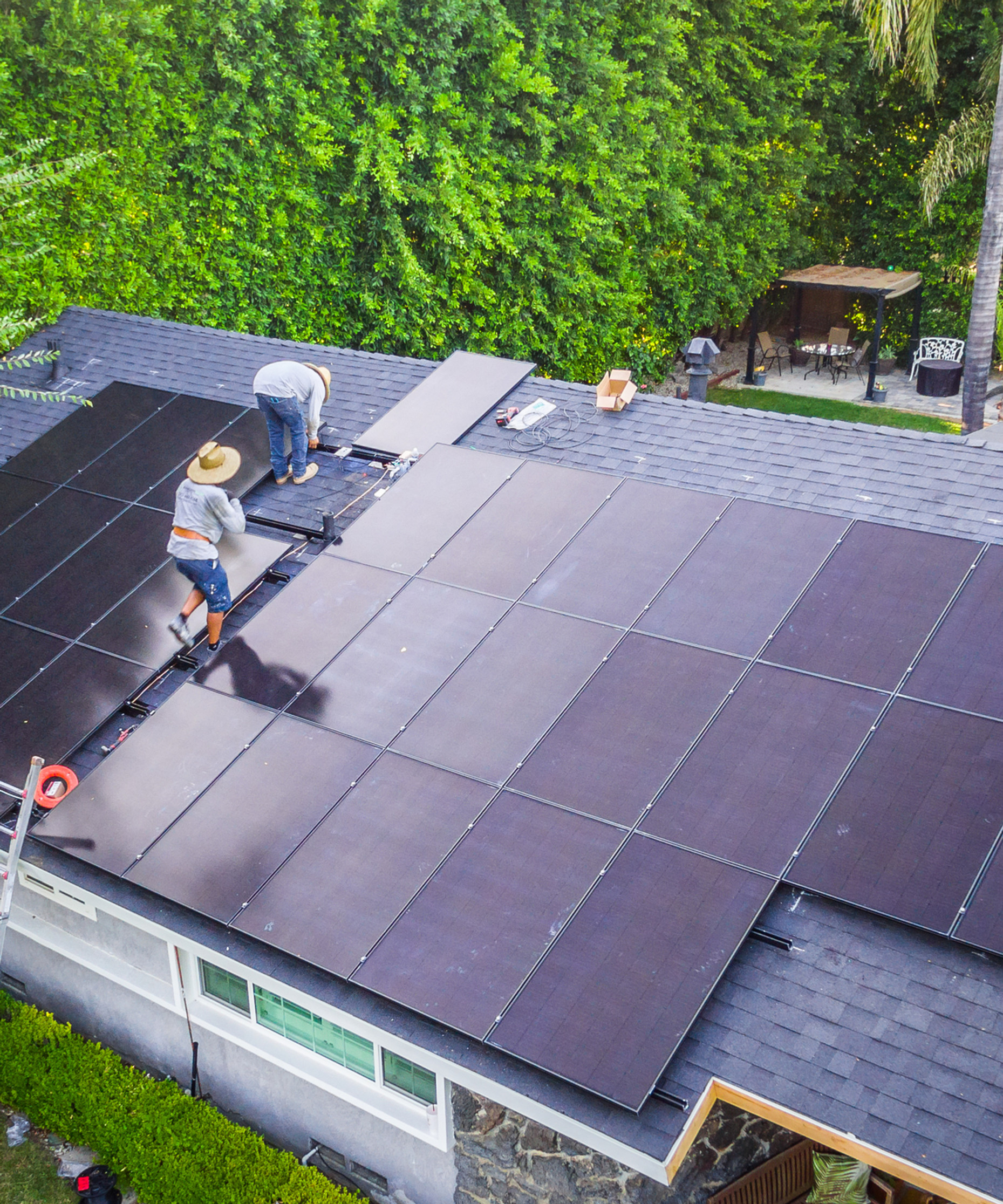 Solar panels installed at a Sustainable Properties project